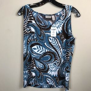 Easy wear by Chico’s women’s top size 1 blue